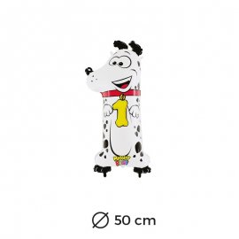 Ballon Dalmatien Numéro 1 en Mylar 50cm