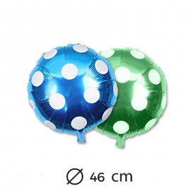 Ballon Rond à Pois en Mylar 46cm