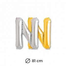 Ballon Lettre N en Mylar 81cm