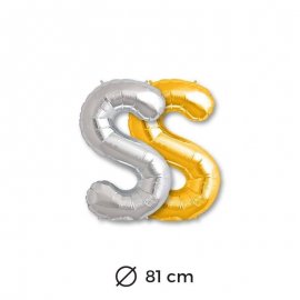 Ballon Lettre S en Mylar 81cm