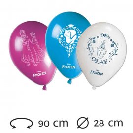 8 Ballons de 28 cm Reine des Neiges