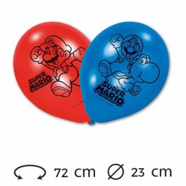 6 Ballons 23 cm Super Mario