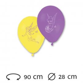 8 Ballons 28 cm Fée Clochette