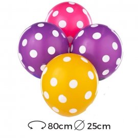 Ballons Pois Latex 25 cm