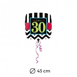 Ballon 30 ans Chevron 43 cm