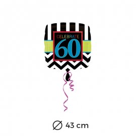 Ballon 60 ans Chevron 43 cm