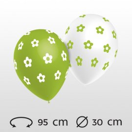 Ballons Fleurs Ronds 30 cm