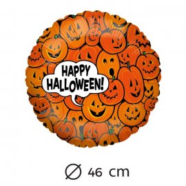 Ballon Happy Halloween Citrouille Mylar 46 cm